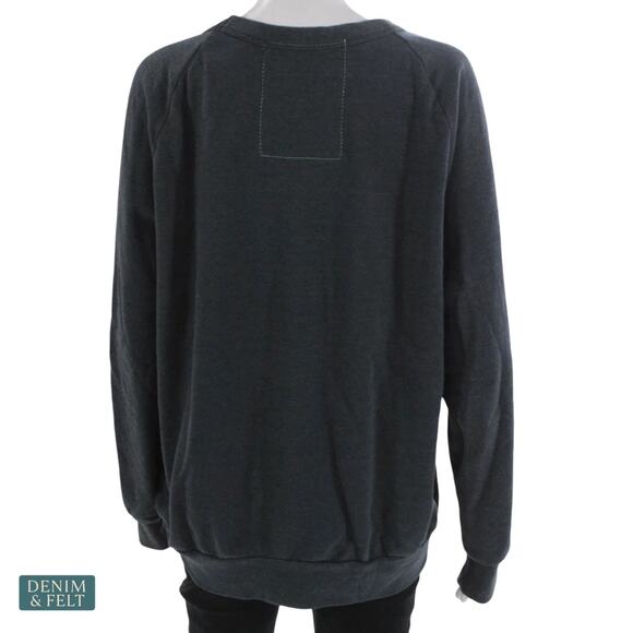 Aviator Nation Bolt Crew Sweatshirt Charcoal Lightning Graphic Unisex Vintage LA - Picture 6 of 10